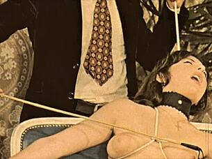 vintage london bondage in swinging sixties shadows with rope and pussy play