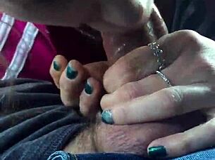 Amateur couple delivers a sloppy wet blowjob session