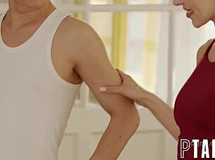 Yoga session with Alyssa Bounty and Nikki Nuttz gets steamy! 🔥