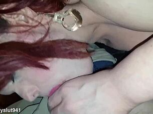 Wow! Sucking and teasing that hard cock feels wild!