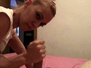 my spanish neighbor performs blowjob and footjob