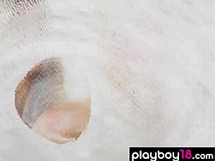 Katie Jean teases adorably in the shower as a glamorous Canadian muse