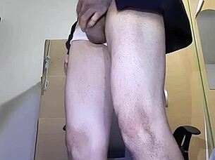 Naughty Guy In White Underwear Shows Big Dick