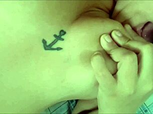 horny latina teen masturbates in pov with tattoos 😈