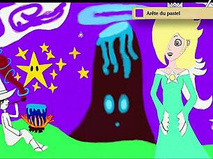 rosalina trashes blue witch and shy guy with pee.