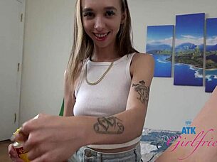 super petite 18+ and cute breezy bri takes big cock in her tight pussy and cums