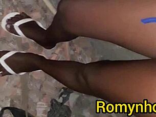 Getting blowjob from young girl in abandoned favela house.