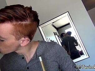 In the swim pool, gay twinks have their cocks and balls ready for action