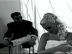 I watch Carolyn Monroe in black and white anal action.