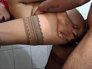 Feeling hot cum fill my ass outdoors