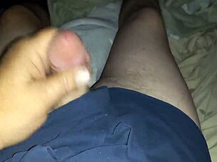 Horny woman alone masturbating with handjob
