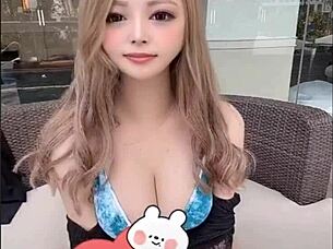 I can't stop starin at this japanese girls big boobs while she dances on the beach