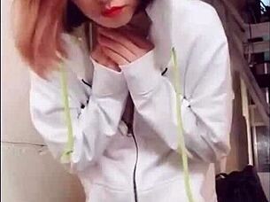 I can't stop starin at this japanese girls big boobs while she dances on the beach