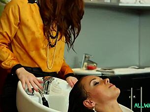 Why is the brunette bride attracting all the lesbian babes in stockings?