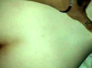 tattooed couple in pov doggystyle sex with cum on ass