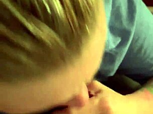 white cougar sucking big black cock late night