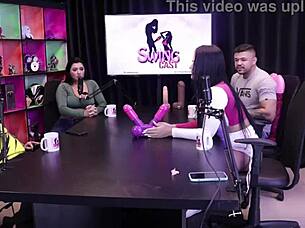 She showed her beautiful breasts after husband lost jerk-off game