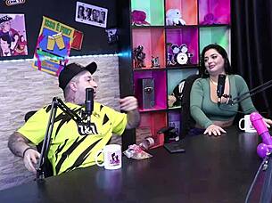 She showed her beautiful breasts after husband lost jerk-off game