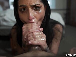 I love how kaitlyn katsaros, that sexy tattooed slut, sucks my cock so well.