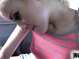 I got stranded with Naomi Woods and we had some fun, but I mean, it was hardcore with cumshots and natural tits