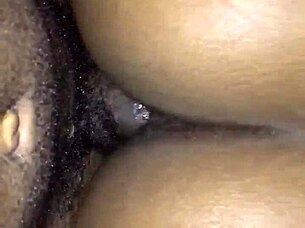 Oh, fucking my babymama in doggystyle leads to a creampie! She bends over for rough action.