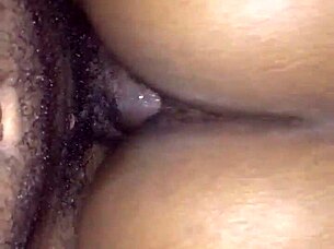 Oh, fucking my babymama in doggystyle leads to a creampie! She bends over for rough action.