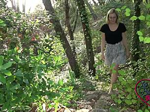 Alrox, that naughty French slut, craves double penetration with two cocks outdoors.