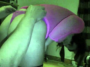 An amateur begs to be fucked and filled with cum in her thong.