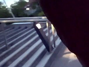 Outdoor public city scene