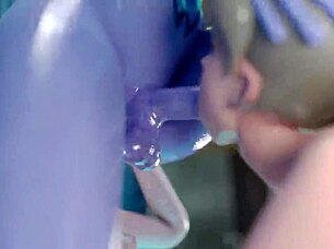 Wet Futa Bitches Dominate Asses in Steamy Shower