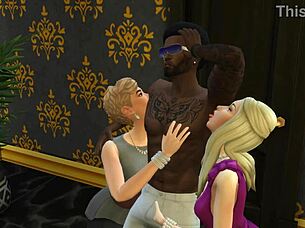 Two milfs explore bbc in animated fun.