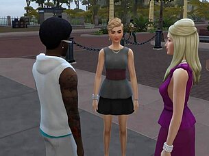 Two milfs explore bbc in animated fun.