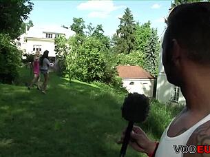 Young Europeans Fuck Hard On The Stairs In Doggystyle