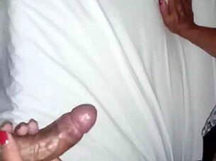 I suck that big black shemale cock passionately