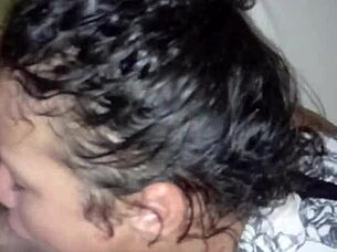 I suck that big black shemale cock passionately