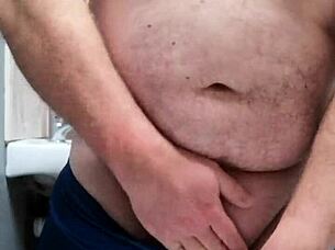 Horny amateur masturbates in silk boxers feeling intense pleasure