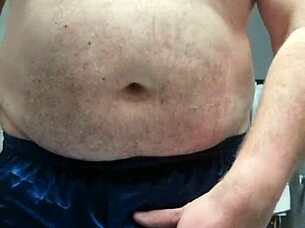 Horny amateur masturbates in silk boxers feeling intense pleasure