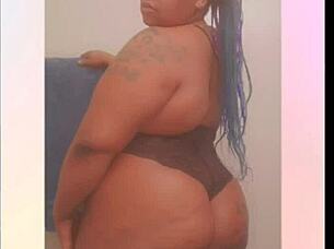 Neighbor provokes in thong and gets double ass cumshot!