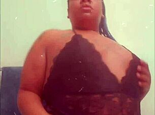 Neighbor provokes in thong and gets double ass cumshot!