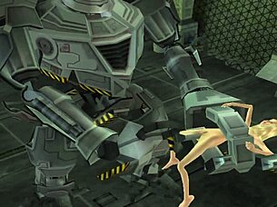 robot fucks blonde's ass with big cock?