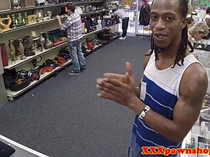 Thief caught in pawnshop gets banged by broker on hidden cam