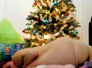 Jayla Enjoys Christmas Pleasure with Toys