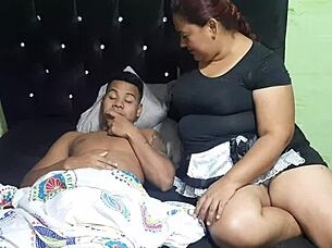 testing employee with latina mature doggystyle ride