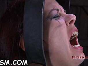 Brunette Slave Uses Toys For Hardcore Masturbation