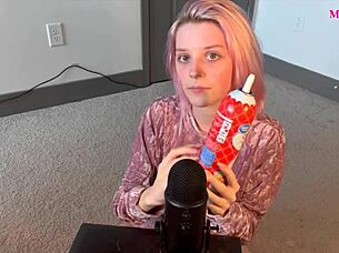Petite Teen Sucks Cucumber Deepthroat