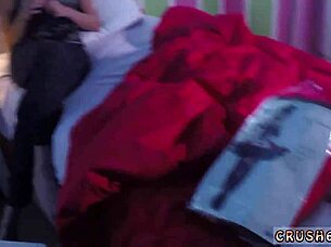 Cute russian teen takes double penetration hard!