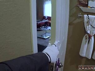 Cute russian teen takes double penetration hard!