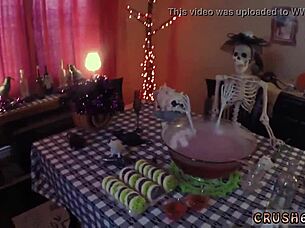 Cute russian teen takes double penetration hard!