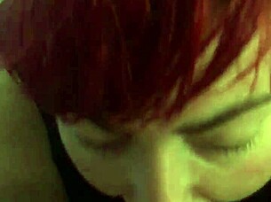 Redhead Couple Engages In Intense Deepthroat Blowjob And Handjob Action