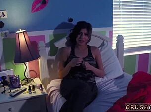 Cute russian teen takes double penetration hard!